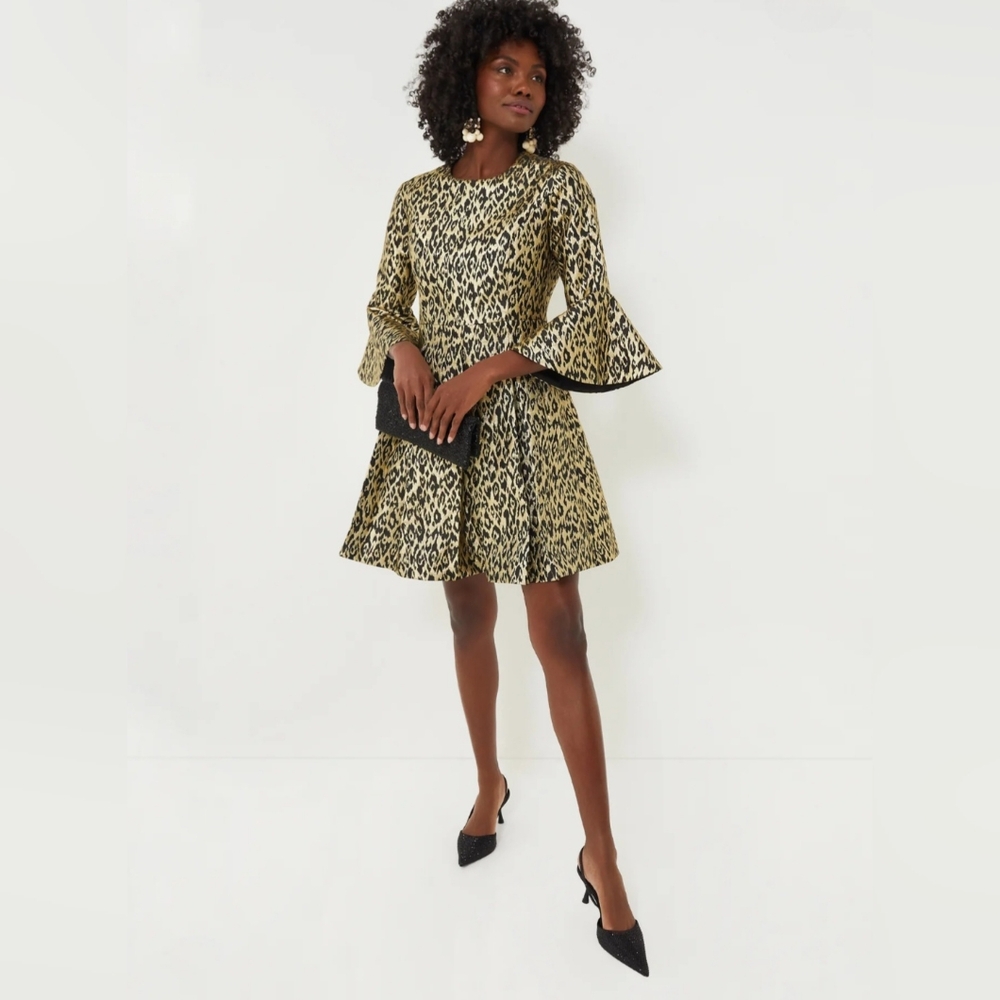 🆕️ 🐆Tuckernuck🐆 - Gold Leopard Mel Dress - Picture 4 of 16